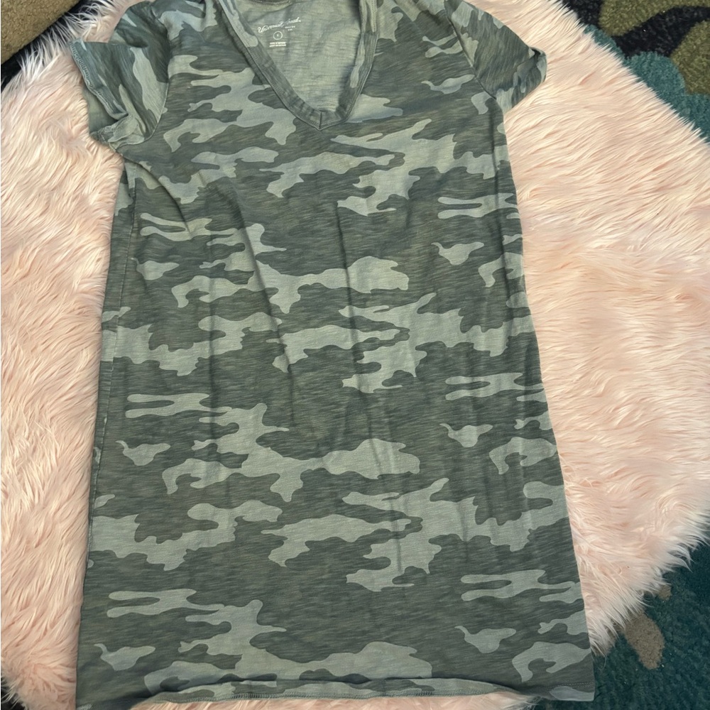 Camo V-Neck Women's Top